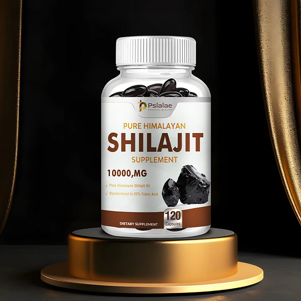 Shilajit Supplements - Enhance Nutrient Absorption and Promote Detoxification, Relieve Stress - 120 Capsules