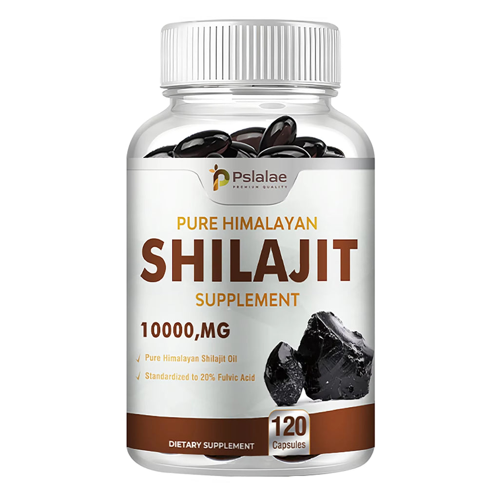 Shilajit Supplements - Enhance Nutrient Absorption and Promote Detoxification, Relieve Stress - 120 Capsules